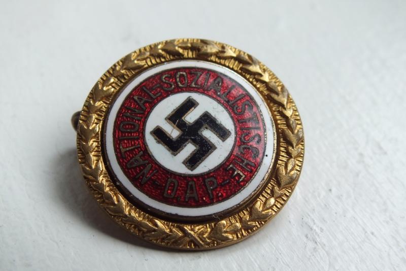 NSDAP GOLD PARTY BADGE SMALL SIZE