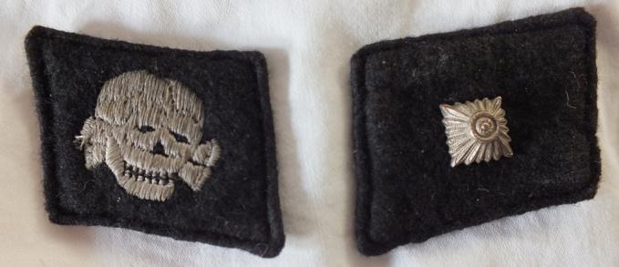SS TOTENKOPF COLLAR TAB SET