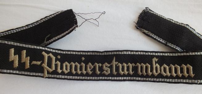 SS-VT PIONIERSTURMBANN RZM CUFF TITLE