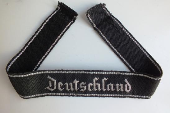 SS RGT. DEUTSCHLAND CUFF BAND OFFICER HAND EMBROIDERED