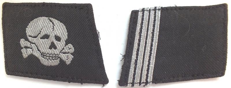 TOTENKOPF BEVO COLLAR TAB SET RARE!!