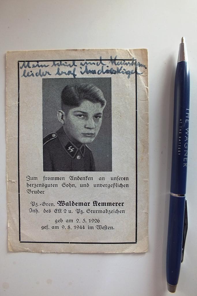 WSS DEATH NOTICE PZ.GREN. NORMANDY