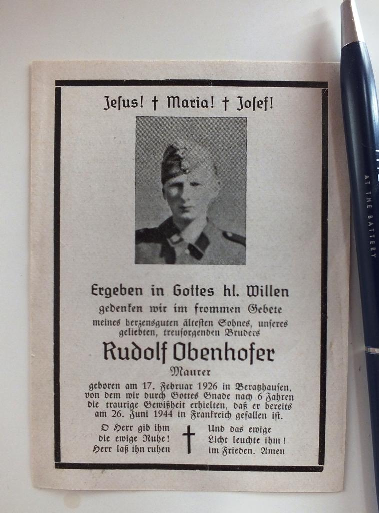 WSS DEATH CARD NORMANDY