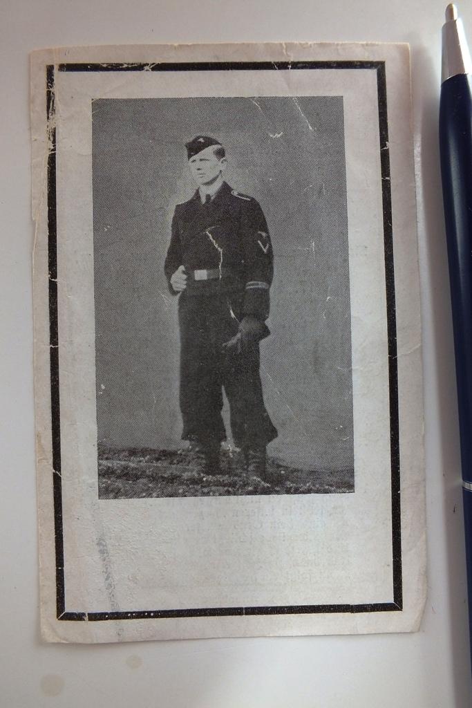 WSS DEATH CARD SS-OBERSCHARFUHRER PANZER GREN DIV.