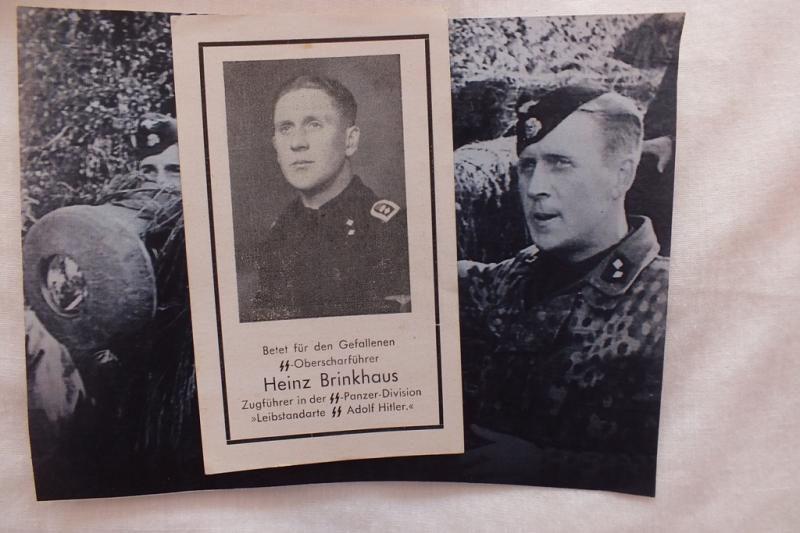 WSS HJ PANZER DEATH NOTICE