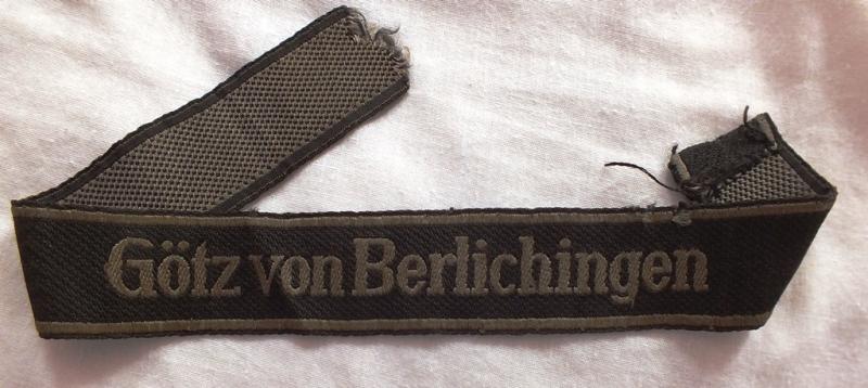 WSS GOTZ VON BERLICHINGEN BEVO CUFF TITLE