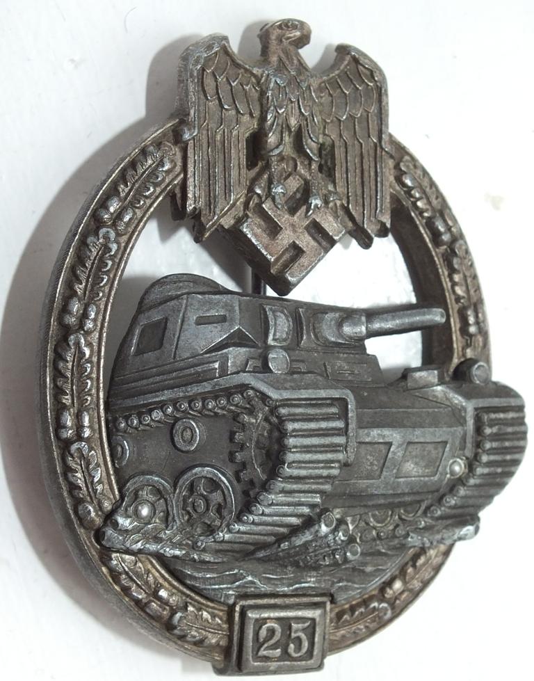 PANZER 25 SILVER ASSAULT BADGE