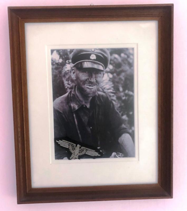 SS OFFICER BULLION SLEEVE EAGLE FROM THE ESTATE OF SS-STANDARTENFUHRER  MUHLENKAMP KC&OL WINNER