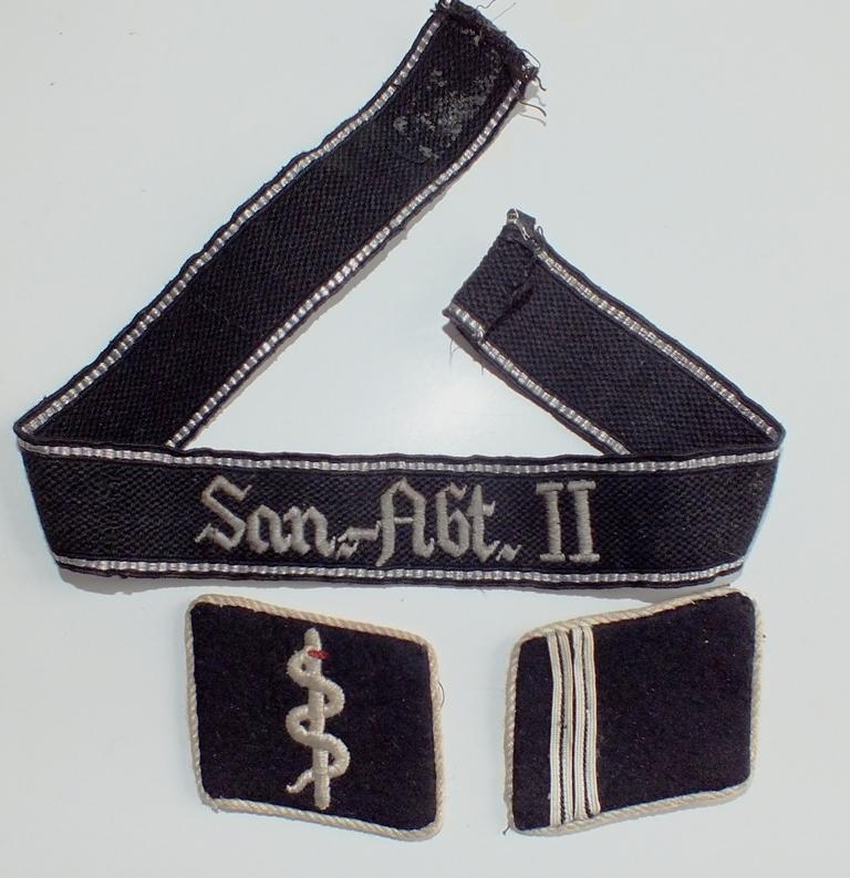 SS-SANITATS COLLAR TABS AND CUFF TITLE SET
