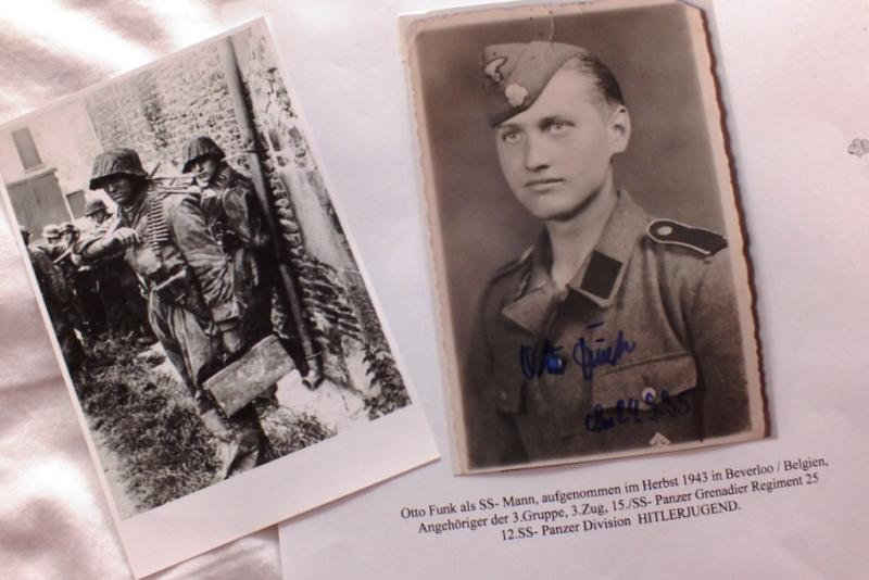 OTTO FUNK 12th SS HITLERJUGEND SIGNED PHOTO