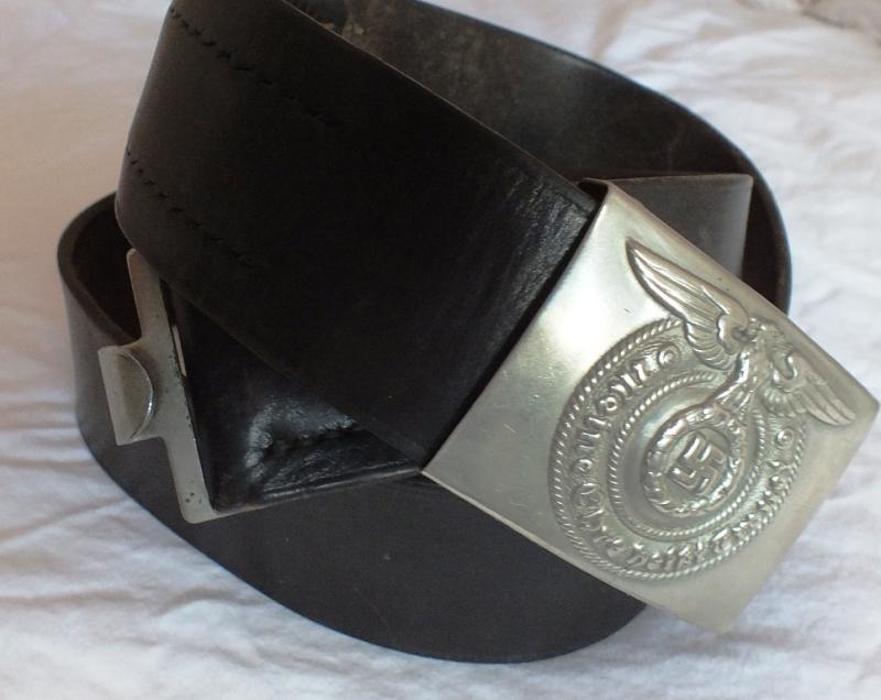 SS EM/NCO NICKEL BUCKLE AND BELT LEATHER