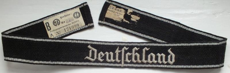 SS-RGT. DEUTSCHLAND RZM CUFF TITLE