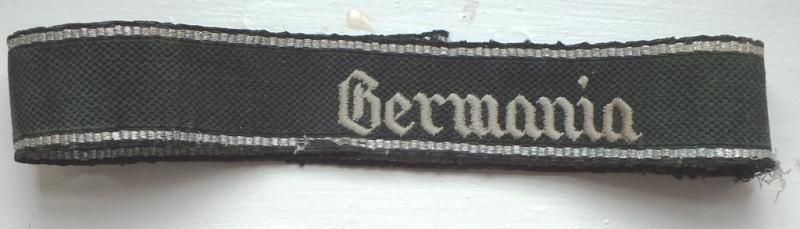 SS REGIMENT GERMANIA RZM CUFF TITLE