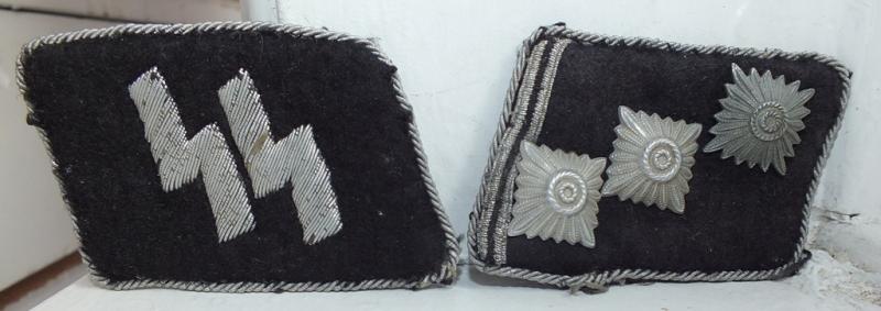 LSSAH OBERSTURMFUHRER COLLAR TABS SALTY!