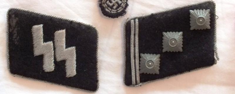 LSSAH OBERSTURMFUHRER COLLAR TAB SET