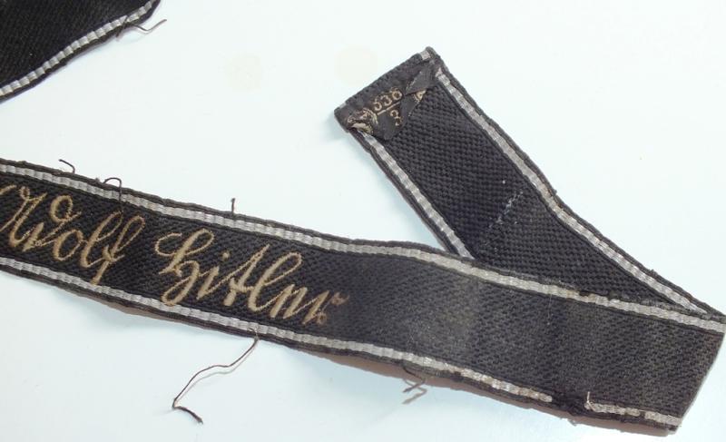 EARLY LEIBSTANDARTE SS ADOLF HITLER RZM CUFF TITLE