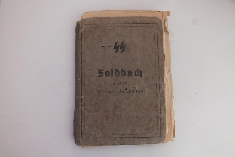 SS-OBERSCHARFUHRER TOTENKOPF SOLDBUCH EK1 & TANK DESTRUCTION AWARDS