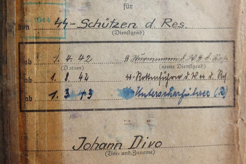 SS-KZ SOLDBUCH HISTORIC DOCUMENT